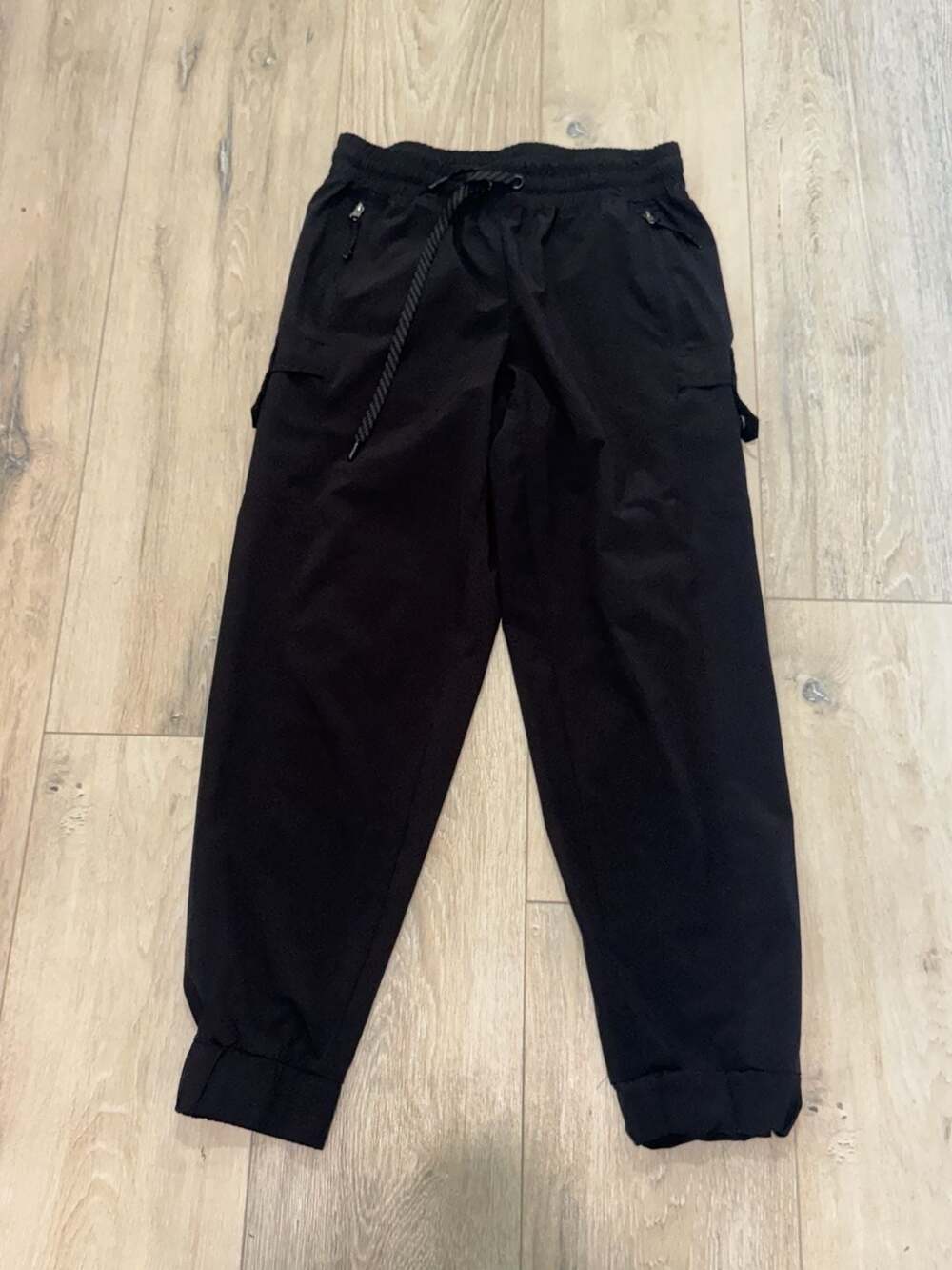 Gorpcore Black Cargo Jogger Pants Utility Outdoor Hiking Techwear Men’s S
